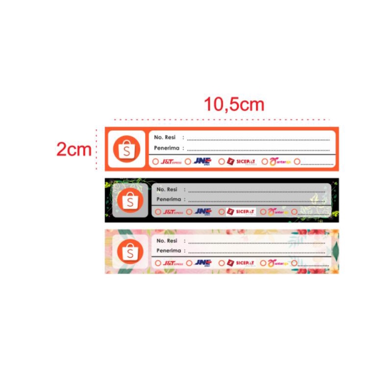 

[MURAAHHHH] STIKER RESI PENGIRIMAN SHOPEE UKURAN 2CM X 10,5CM