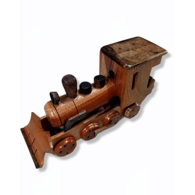 MINIATUR KAYU KERETA API / MINIATUR LOKOMOTIF KAYU_MAINAN KERETA API_PAJANGAN