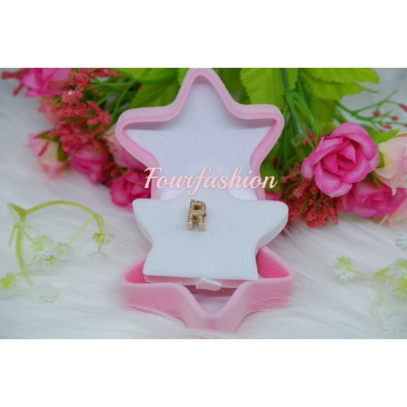 FF Leontin huruf leontin alphabet  leontin inisial lapis emas TH05