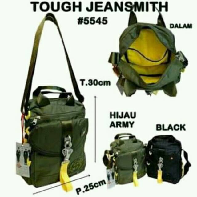 Tas selempang Tough Army 5545 ukuran tas 30x25x12