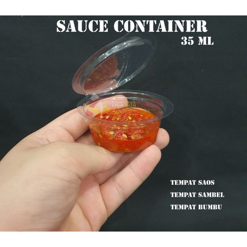 COD!!! WADAH CUP SAMBAL / SAOS 35ml thinwall fliptop sambal