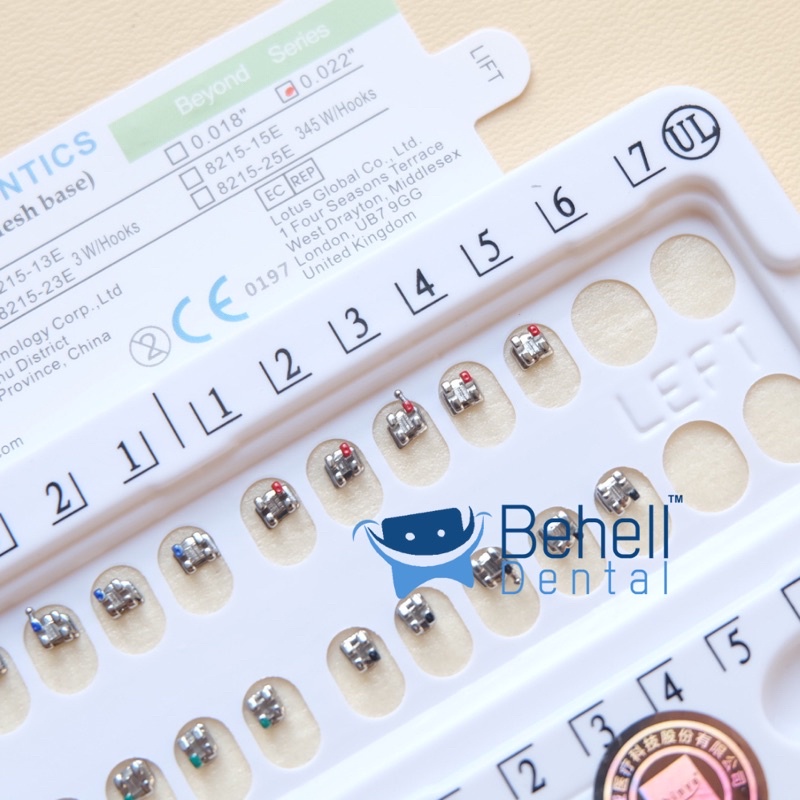 ORIGINAL BRACKET BEHEL SINYE S-ORTHO Mim Mini Roth With Hook // Bracket Kawat Gigi Ortho Untuk Perawatan / Perbaikan / Metal Metalic Metalik Braces Orthodontic / Behelldental Silver