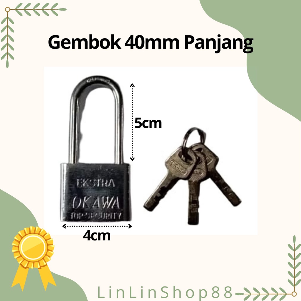 Gembok Pagar Gembok 40mm 40 mm Gembok Panjang Okawa Top Security Lock