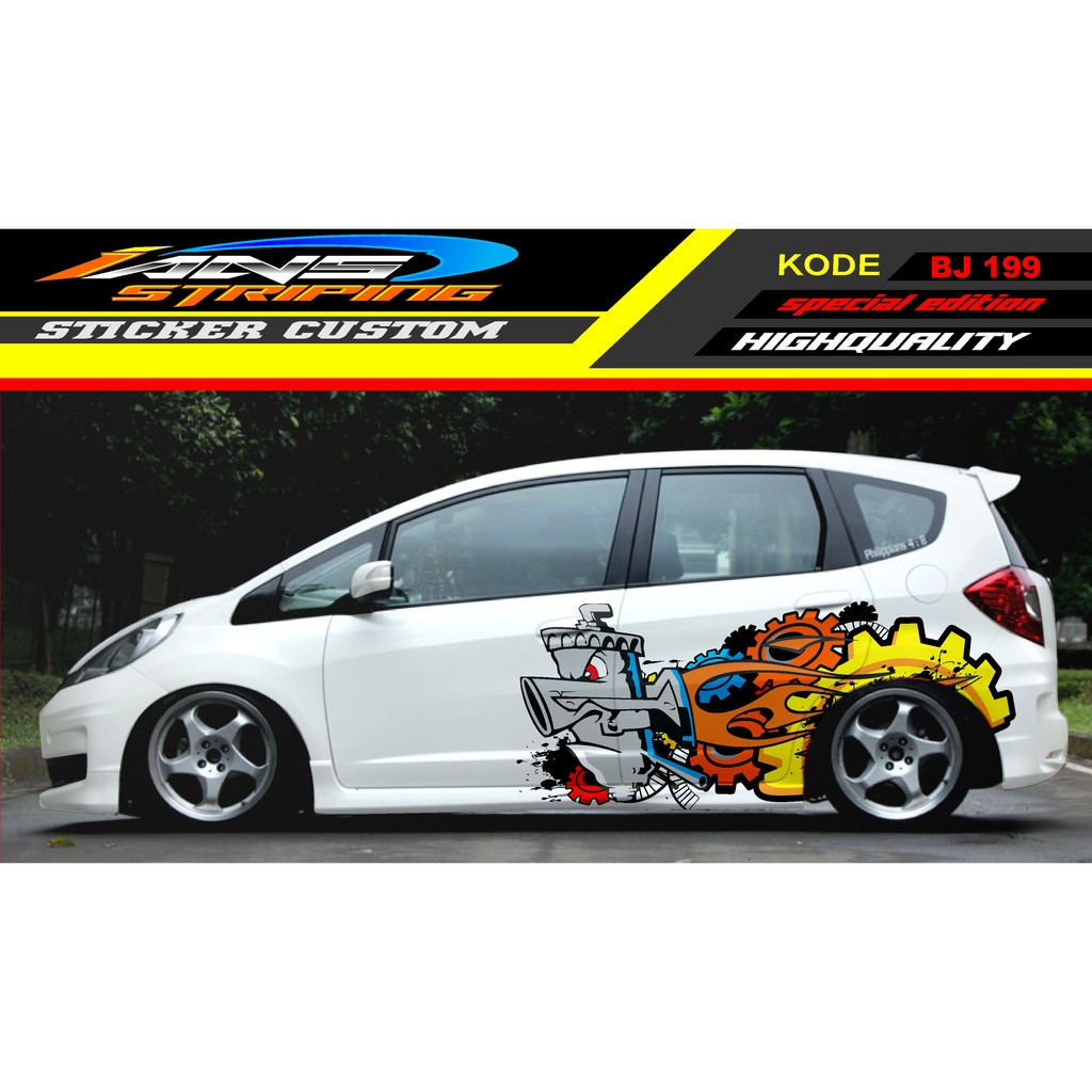 VARIASI STICKER MOBIL HONDA JAZZ / DECAL STICKER MOBIL JAZZ / STIKER MOBIL / VARIASI STIKER MOBIL