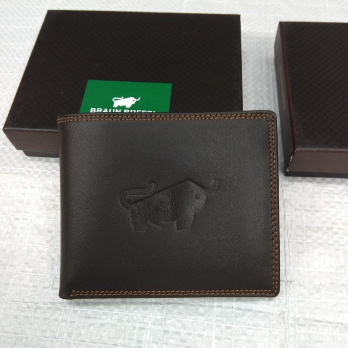 Dompet pria full kulit asli braun buffel