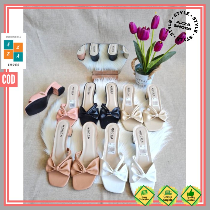 Uu 68 Sandal Hak Tahu Tumit 5cm Model Pita Sendal Wanita Kekinian