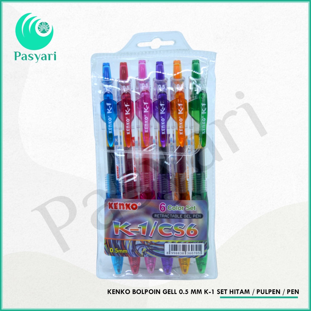 

(SET 6 WARNA) Kenko Bolpoin Gell 0.5 mm K-1 Warna / Pulpen / Pen