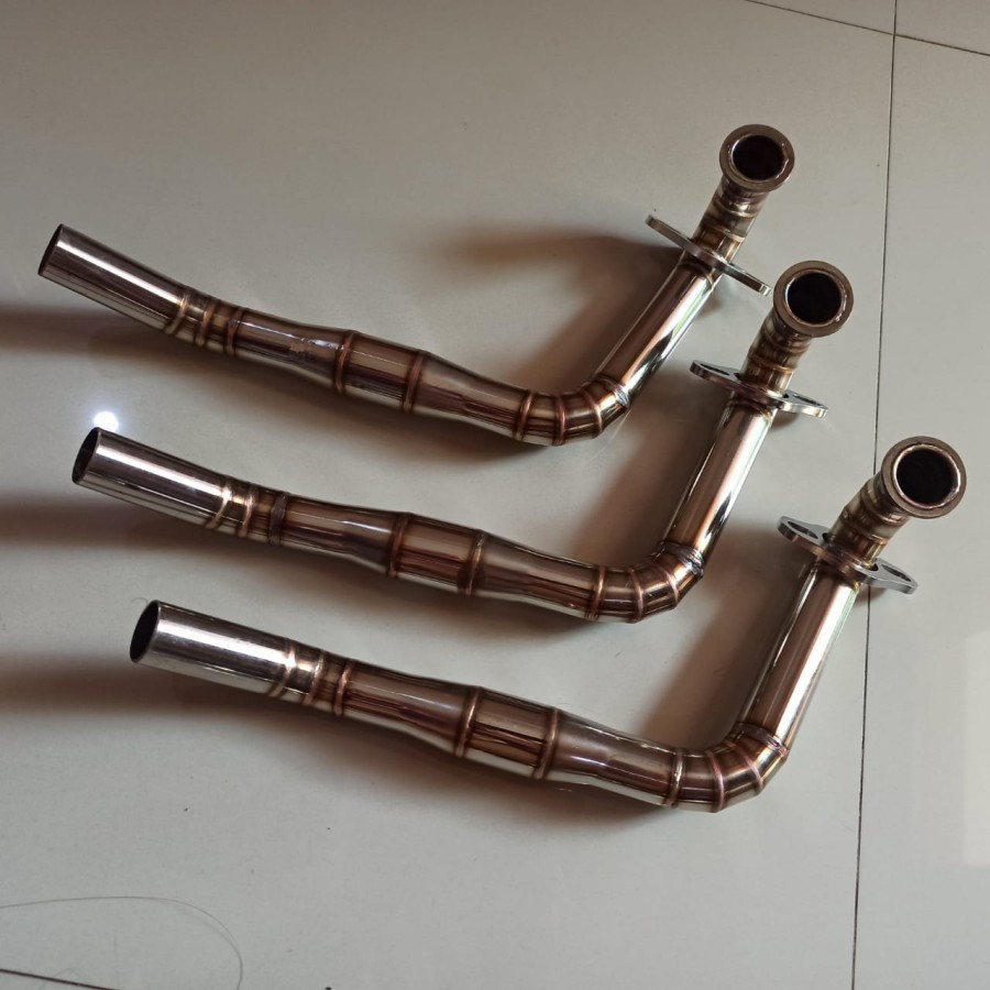 header / leher knalpot genio & beat 2020 power boom