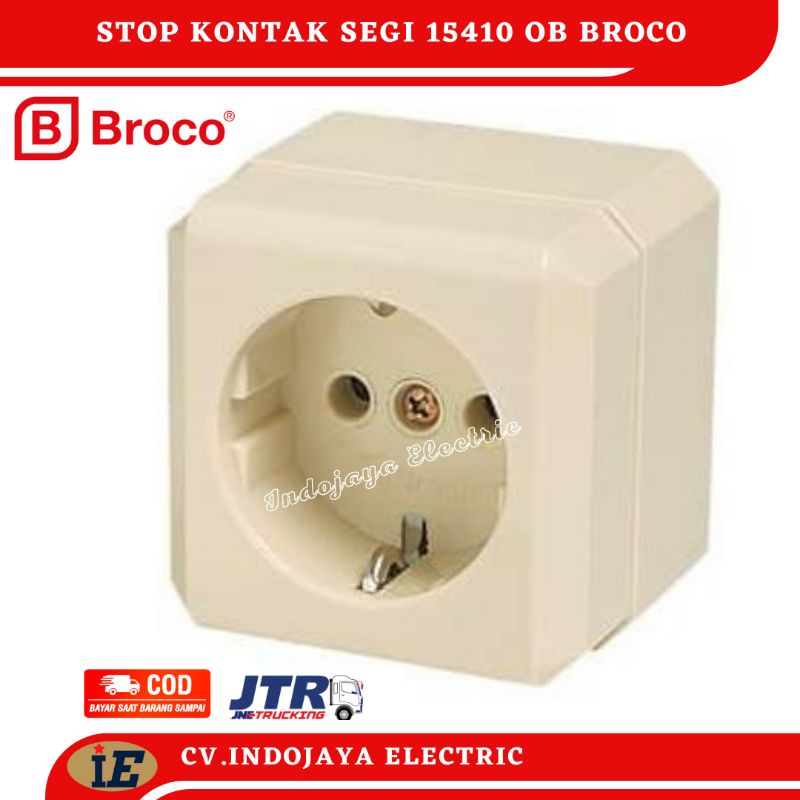 Stop Kontak OB Segi Broco 15410-11 new gee stop kontak segi pemasangan luar tembok atau out bow