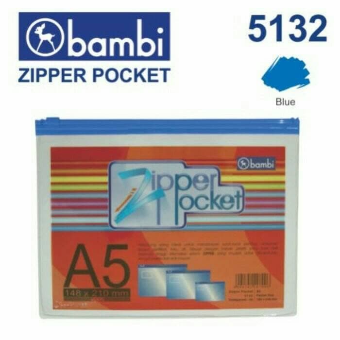 

zipper pocket A5 Bambi