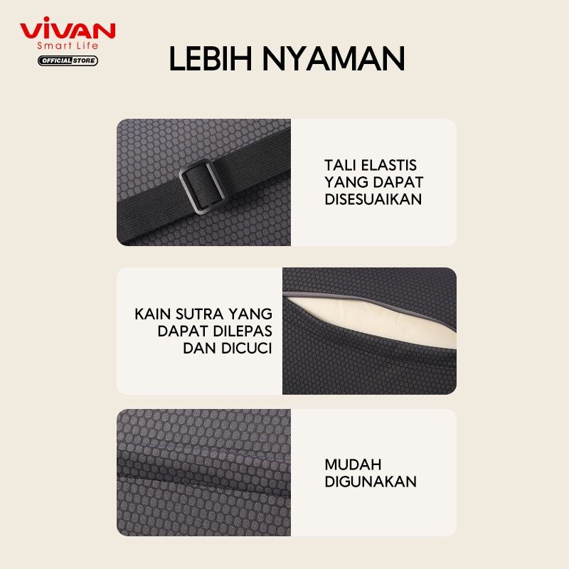 Vivan Bantal Pinggang Leher Memory Foam