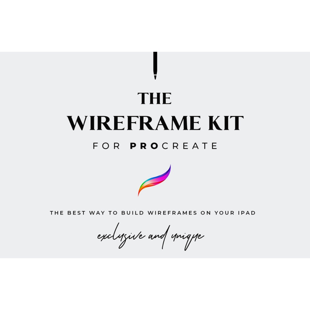 Procreate Brush - Tech Wireframe Kit UI Brand Stamp Brushses