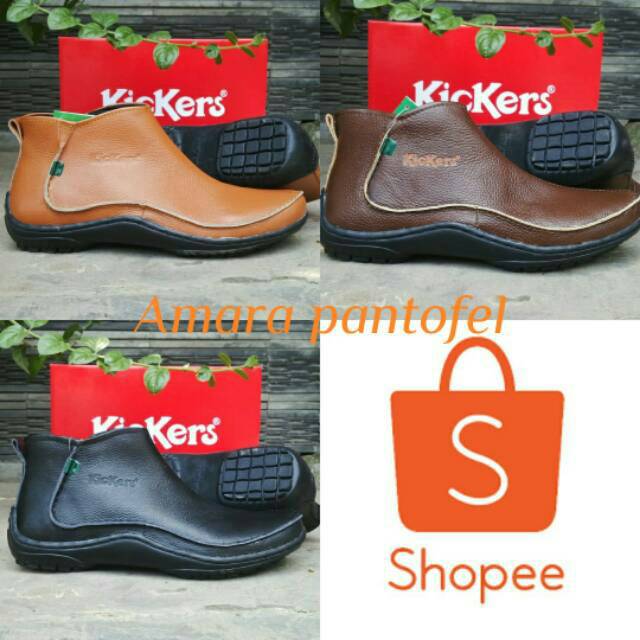 Sepatu kulit boots sepatu pantofel sepatu kerja pria sepatu formal sepatu zipper