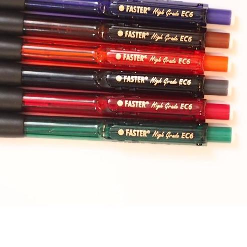 

☟ Ballpoint/ Pulpen Faster EC6, 0.7mm isi 12 pcs- Black ▲