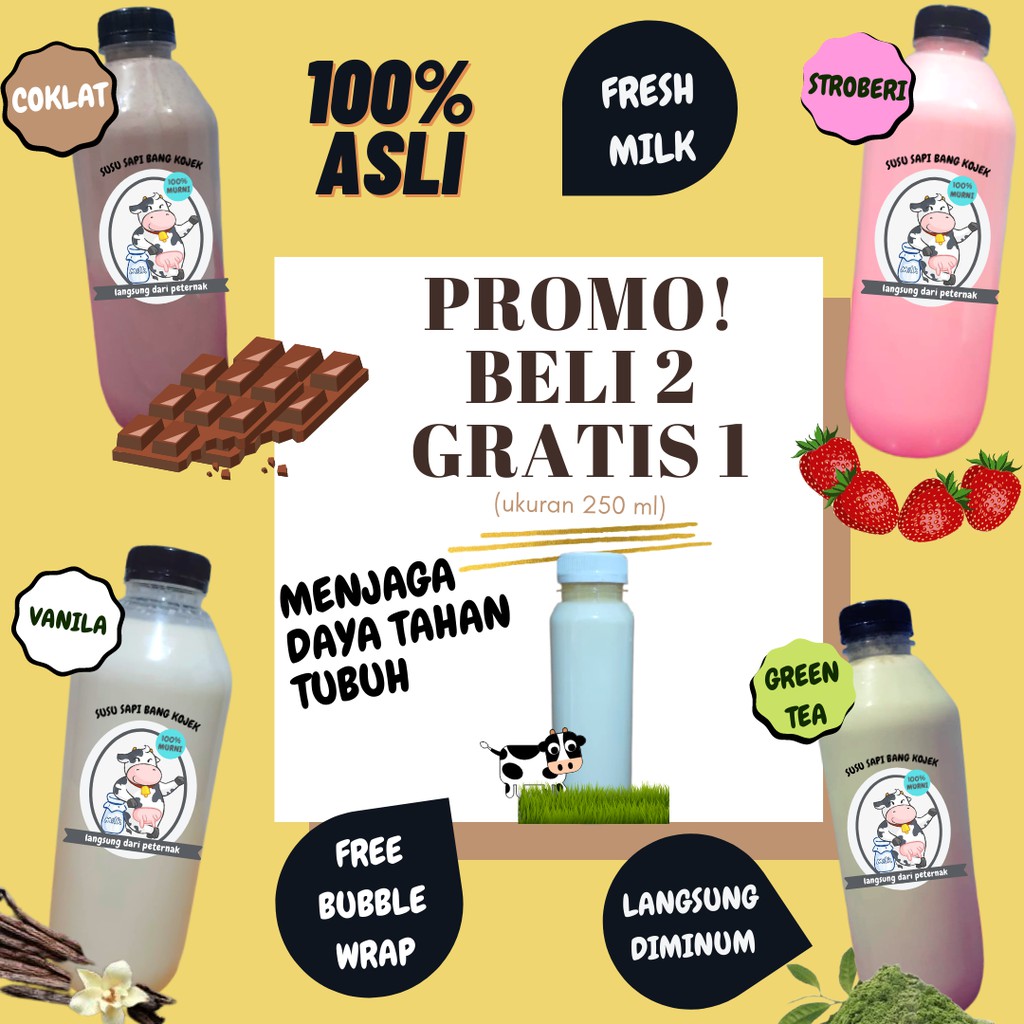 Jual Susu Sapi Murni Segar 1 Liter Susu Pasteurisasi Susu Coklat Susu Strawberry Susu Vanila 4527