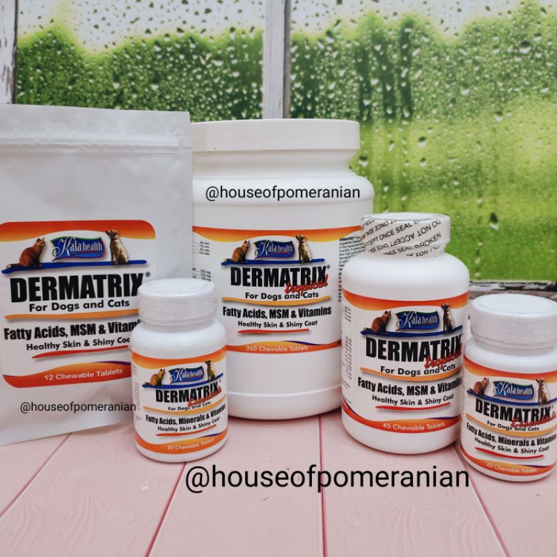 Dermatrix vitamin anjing untuk kulit sehat dan bulu berkilau / dog vitamin for skin coat