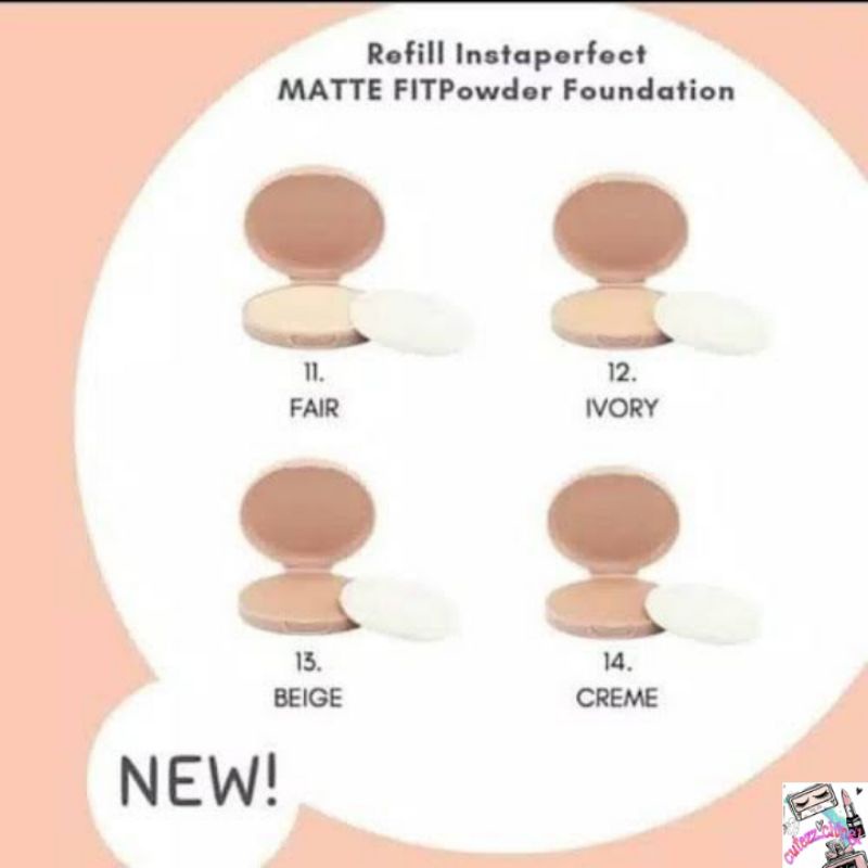 ☃️Cutezz_Ching1☃️Wardah Instaperfect Matte Fit Powder Foundation Refill