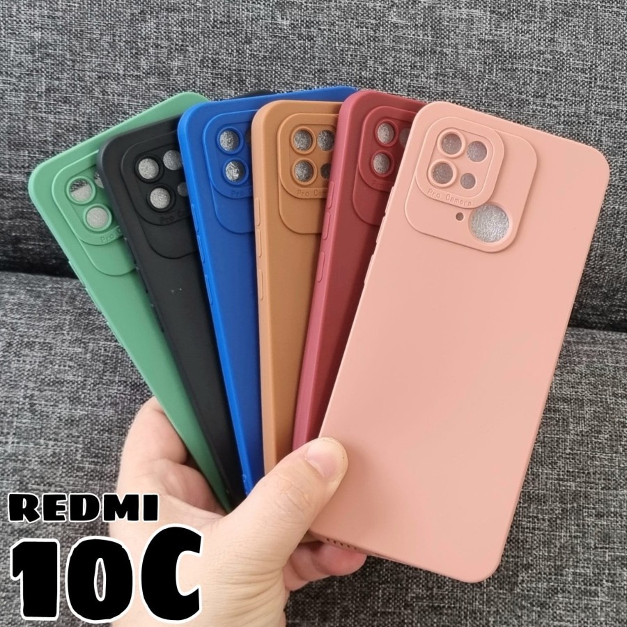 REDMI 10C CASE SOFTCASE SILIKON WARNA KARET PRO CAMERA SOFT CASING PROTECT CAMERA COVER PELINDUNG KAMERA COLOUR SOFT