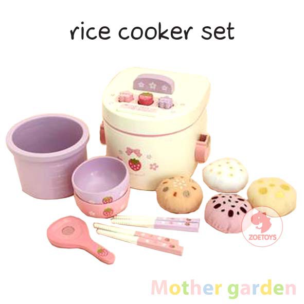 Zoetoys Rice Cooker Set | Kitchen Food Cookware Mainan Masak Masakan Anak Kayu | Pretend Play Wooden Toys | Cari kado Natal