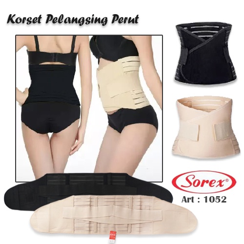 Korset Stagen Pelangsing Pasca melahirkan Sorex Double Rekat 1052 F 8052 4431 All Size Jumbo Black Cream Good Quality