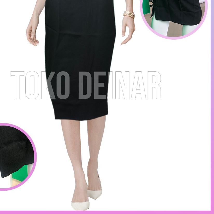 ➤ Rok Span Kerja Pendek Kantor 7/8 / Sepan Di Bawah Lutut Formal Hitam / Abu S M L XL / 7 per 8 / Ba