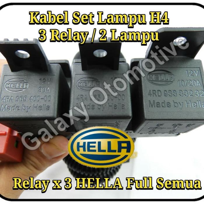 Kabel Set Relay Lampu HELLA * 3 RELAY 2 LAMPU *