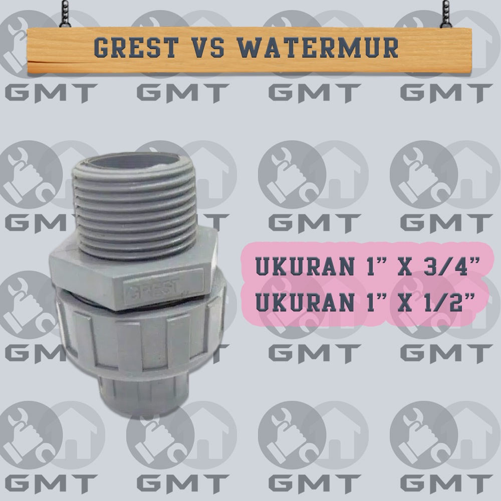 GREST Watermur Drat 1 x 1/2 dan 1 x 3/4 Tebal Kokoh