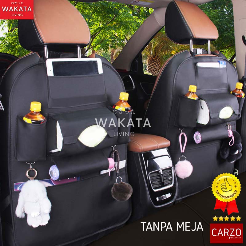 Car Seat Organizer Mobil Kulit Leather Premium Tas Jok Belakang Mobil Multifungsi Carzo Smart Seat