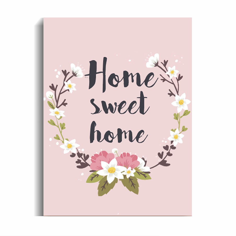 Hiasan dinding dekorasi home sweet home Wall Decor Poster Kayu Ruang Tamu