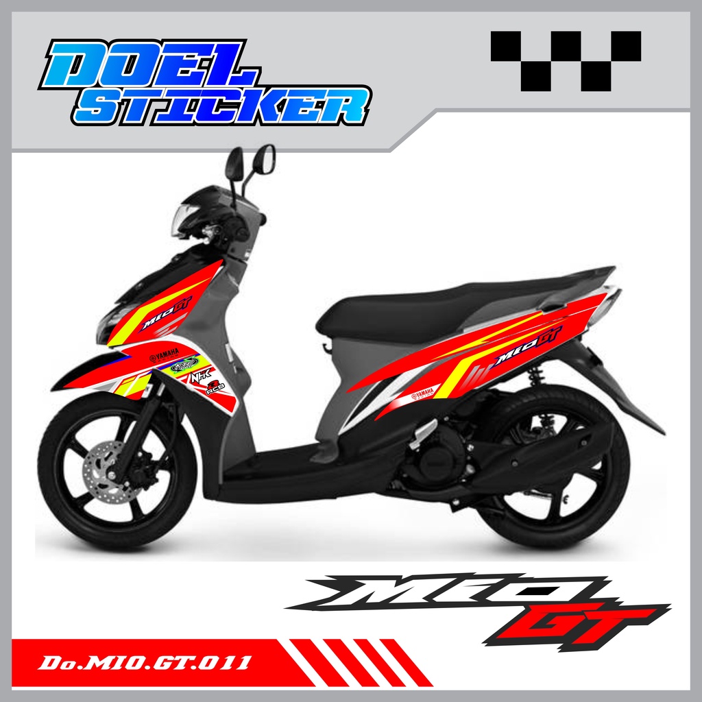 STICKER STRIPING MIO GT - STICKER STRIPING LIST VARIASI HOLOGRAM , CROME MIO GT DOEL 011