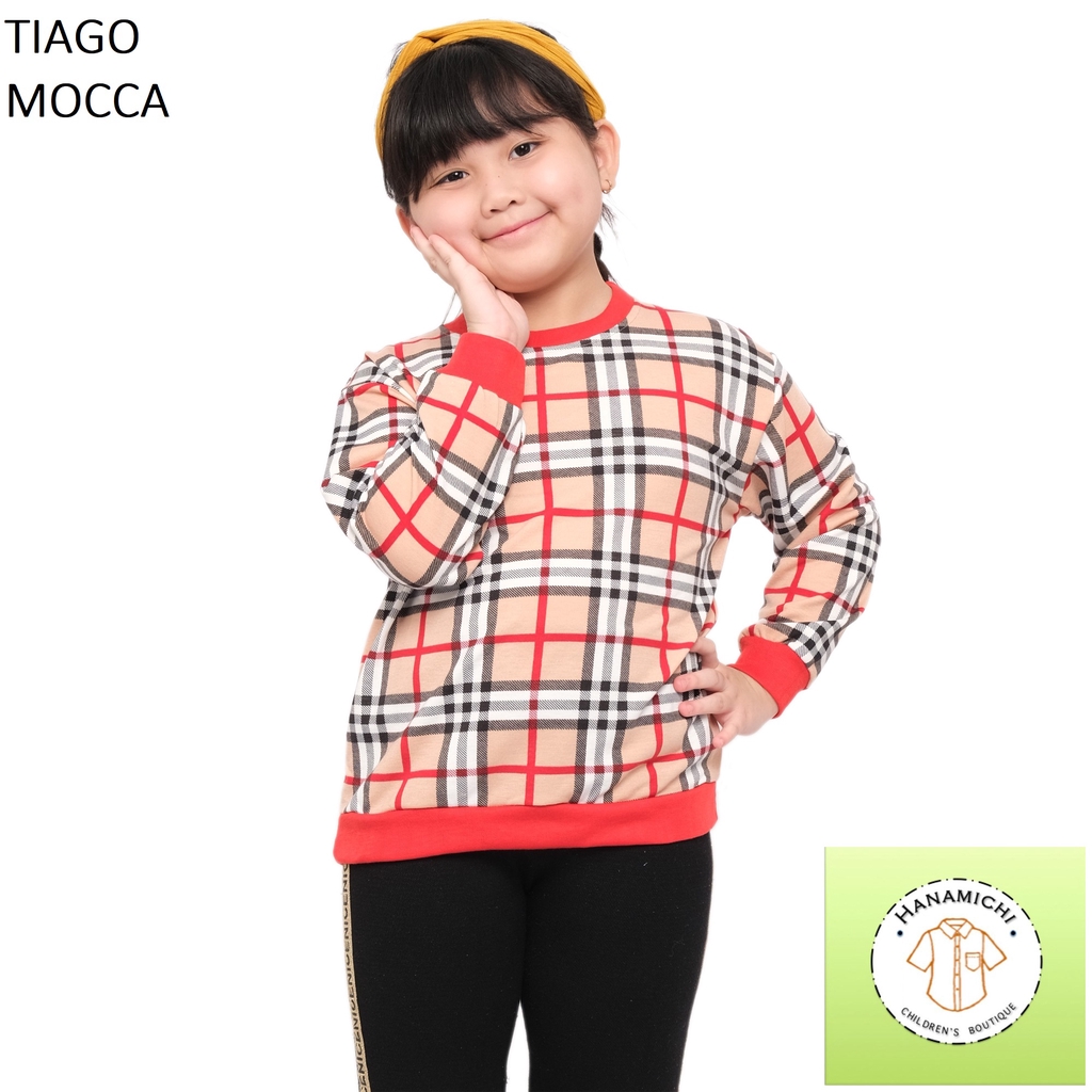 Hanamichi TIAGO Sweater Anak Lengan Panjang Motif Kotak