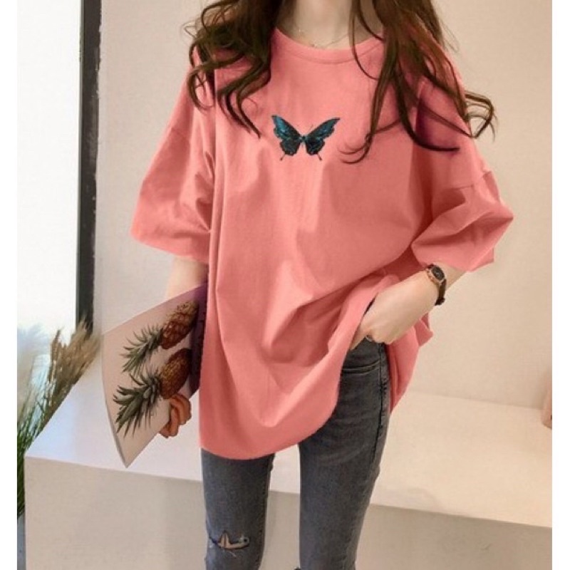 Jesslyncollecction. KAOS OVERSIZE KUPUKUPU- KAOS WANITA JUMBO XXL KUPU-KUPU