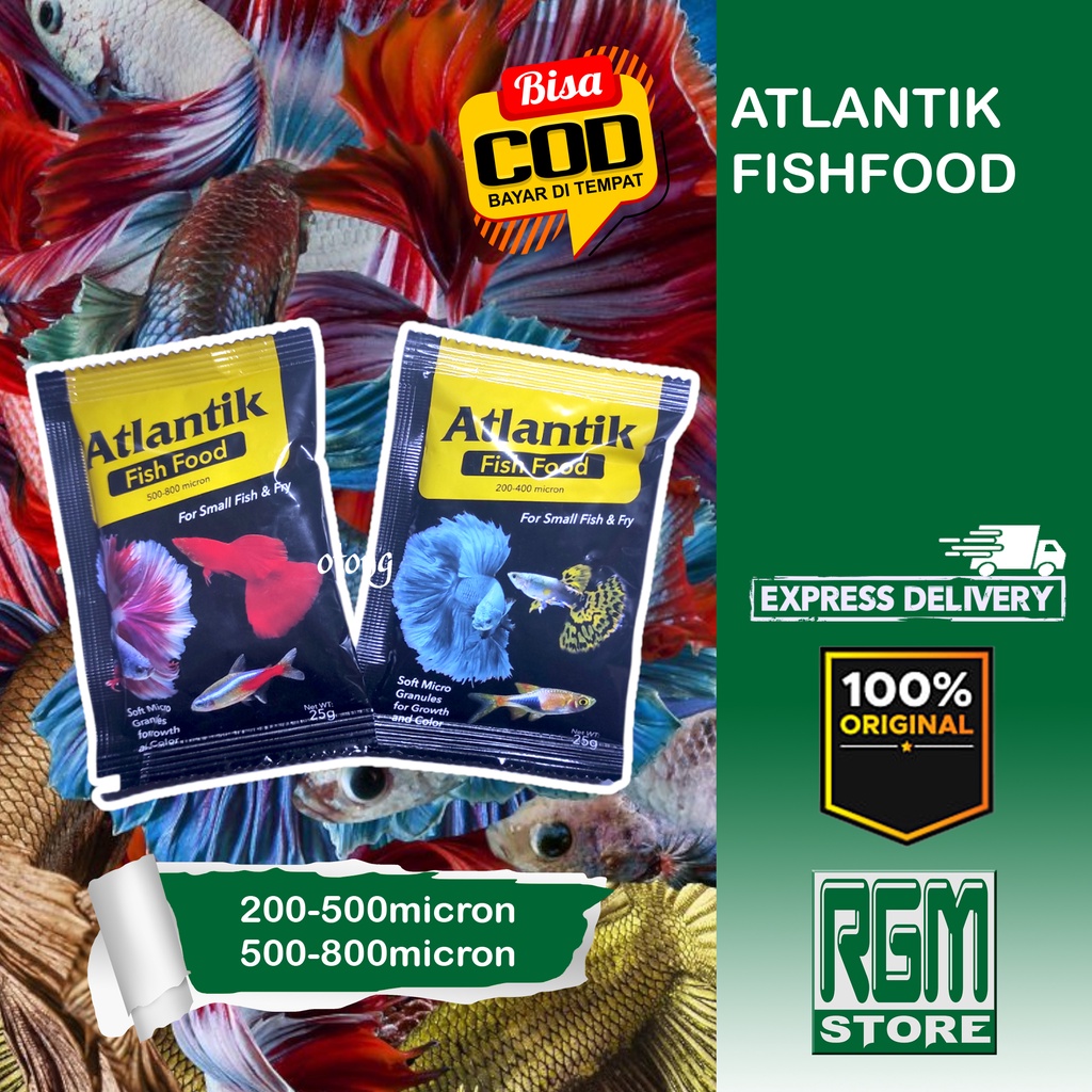 Atlantik fish food makanan pakan pellet pelet ikan hias aquarium