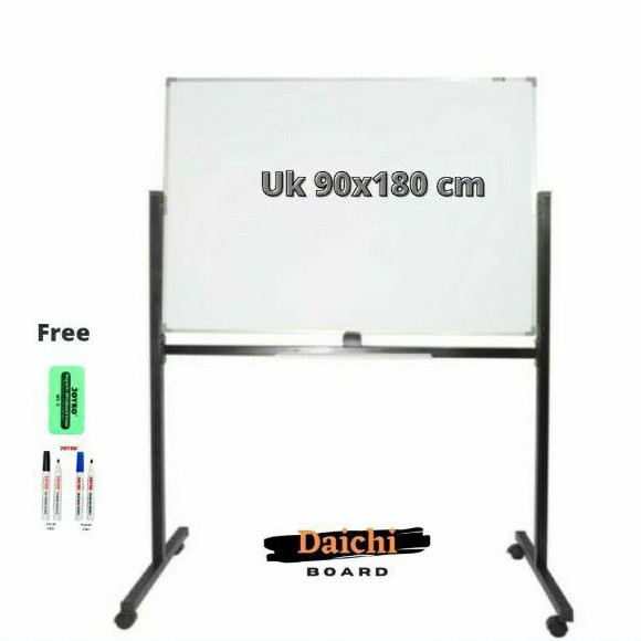 

Papan Tulis / Whiteboard Daichi Magnetic Single Face Stand Uk 90x180
