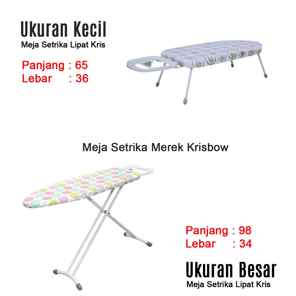 COVER/SARUNG MEJA SETRIKA BESAR 96x33 KRISBOW ( HANYA COVER/TANPA MEJA )