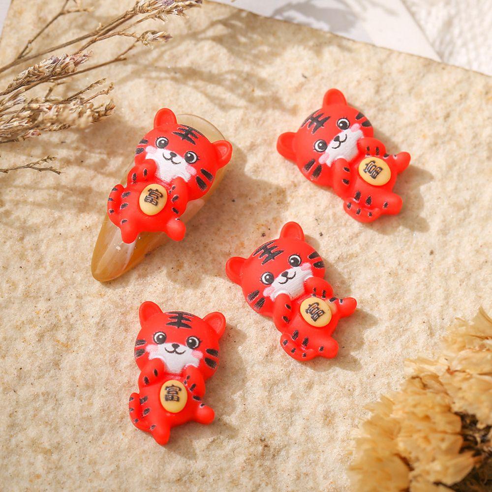 MXBEAUTY Kartun Dekorasi Nail Art Merah Fashion Kuning Resin Manicure Aksesoris|Perhiasan Paku DIY