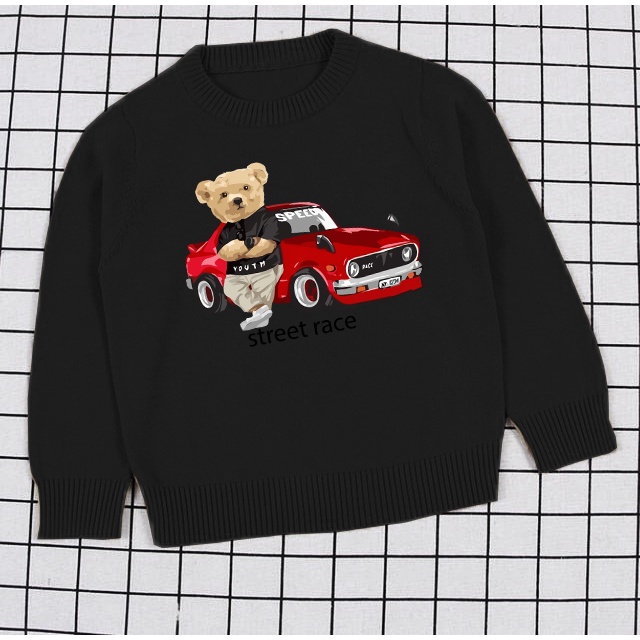 Crewneck Anak Street Race sweater anak size M-XXL