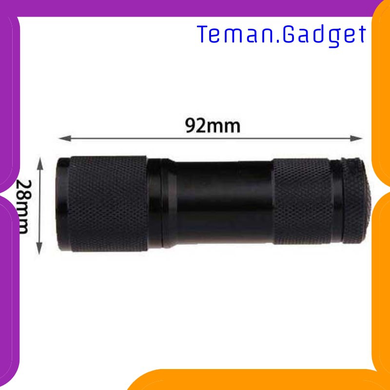 TG-IE190 TaffLED Senter LED Mini Ultraviolet UV 400nm 9 LED - UV-395