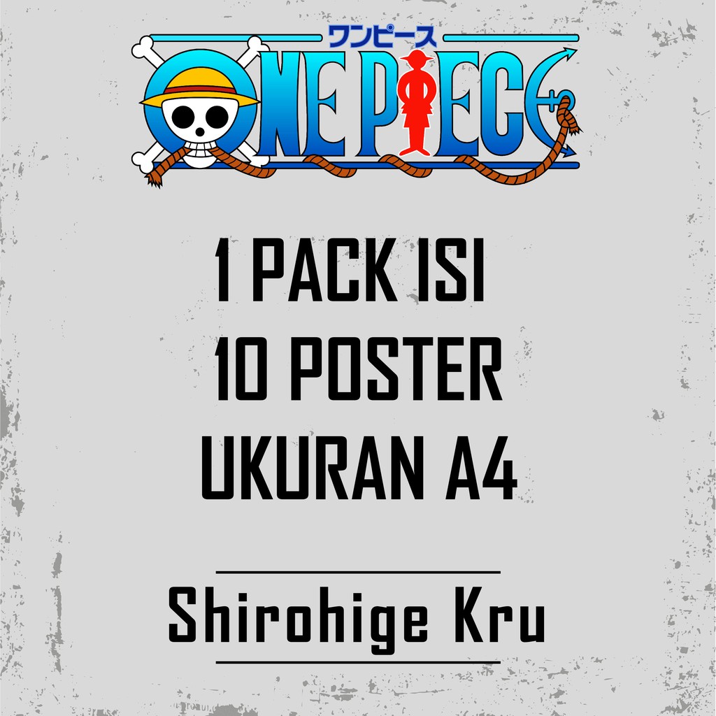 Paket Bendera dan Poster Bounty Kru Kaido