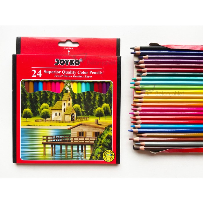 Color Pencil | Pensil Warna Joyko Jumbo Lead Isi Tebal CP-114 24 Warna