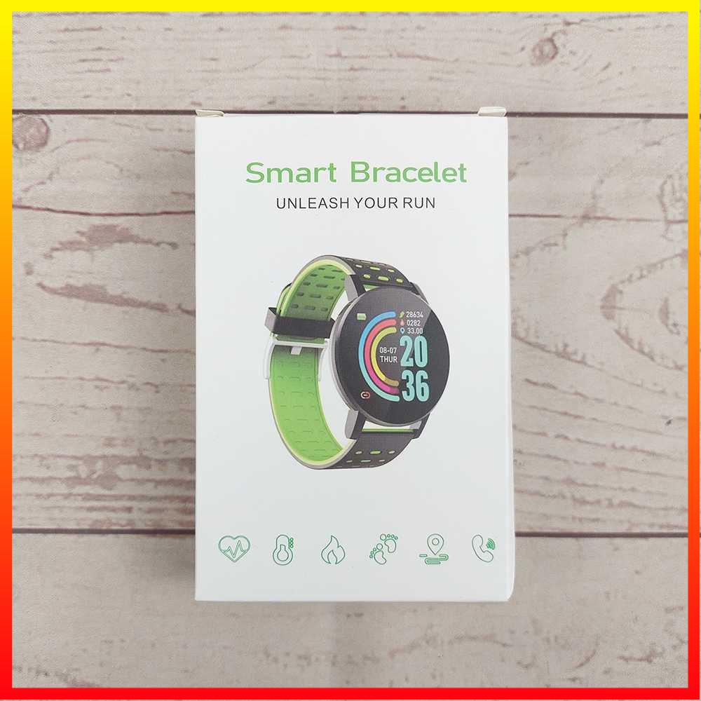 Jam Tangan Smartwatch Sport Fitness Tracker Heart Rate Phone Notification IP67 Waterproof - SKMEI 119 Plus - EMSM1QBK