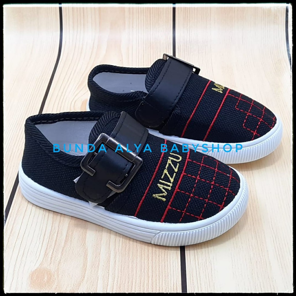 Sepatu Anak Laki Laki IMPORT 1 - 7 Tahun HITAM Sepatu Anak Cowok Premium MIZZU Size 21 - 35