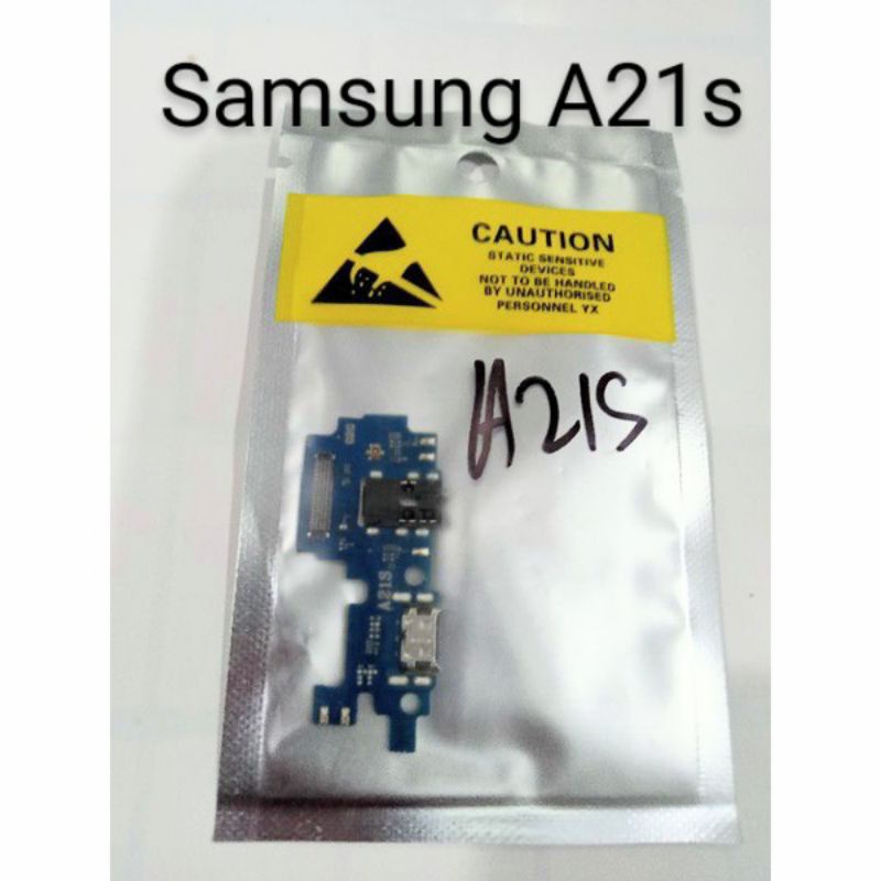 Papan Charger Samsung A21s PCB UI+Mic Connector Charger Board Konektor Cas Flexible Flexibel Carger Original