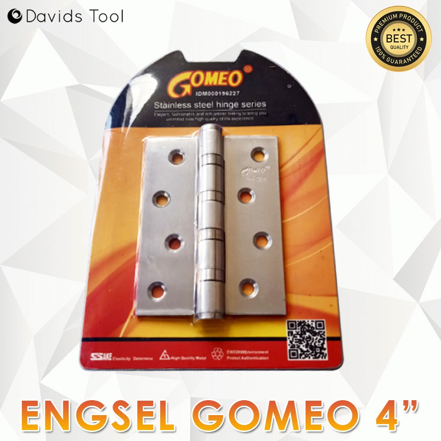 Gomeo Engsel Pintu Jendela Rumah Tebal Kamar Mandi Kayu Esel Ensel Stainless Stenlis 4 Inch Blister