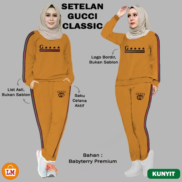 TERMURAH TERLARIS Baju Setelan Pakaian Olahraga Senam Training Wanita CLASSIC TERBARU LMS 18258