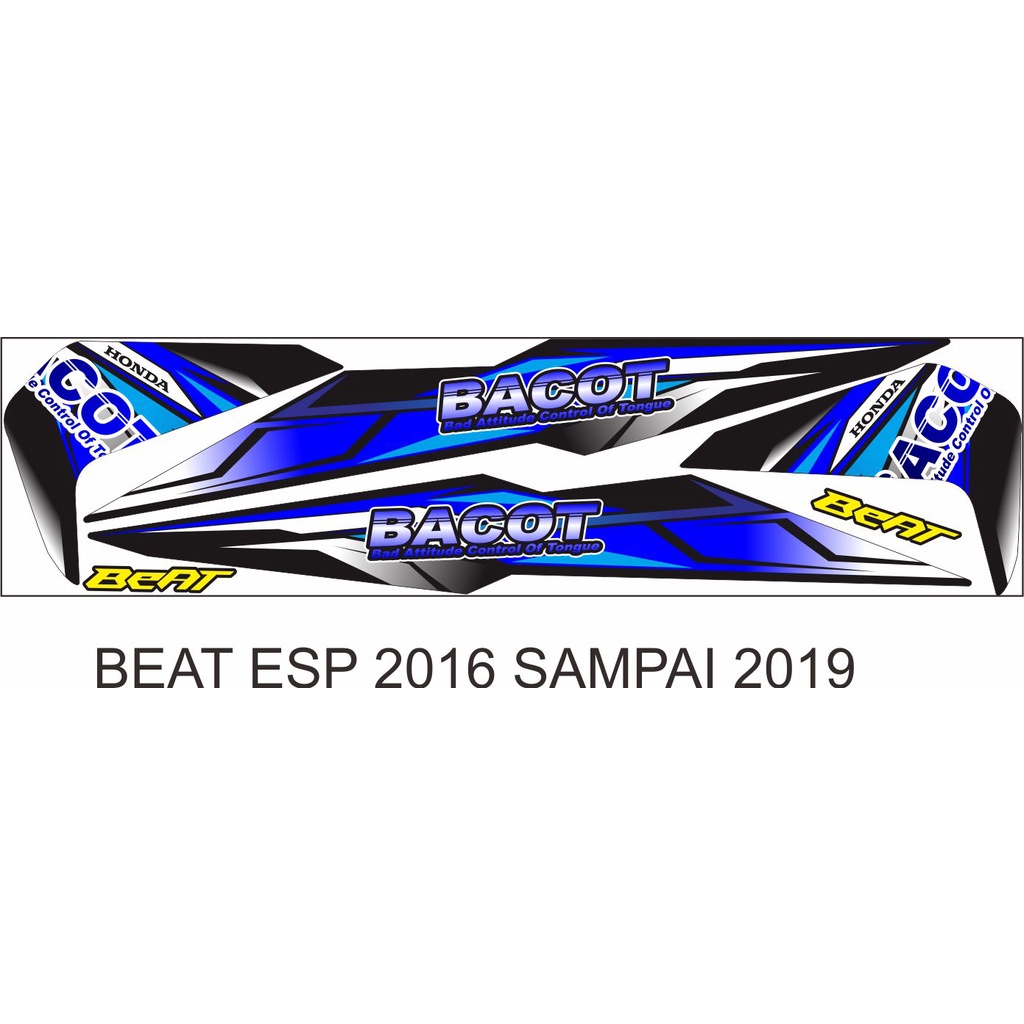 KS VARIASI HONDA BEAT ESP 2017  2019LIS STRIPING MOTIF RACING SIMPLE BEAT ESP STIKER DECAL MOTIF