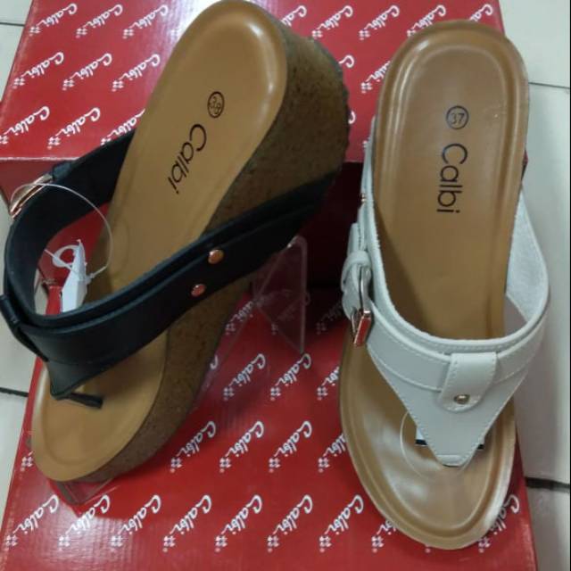 Sandal wedges wanita dewasa model terbaru merek CALBI