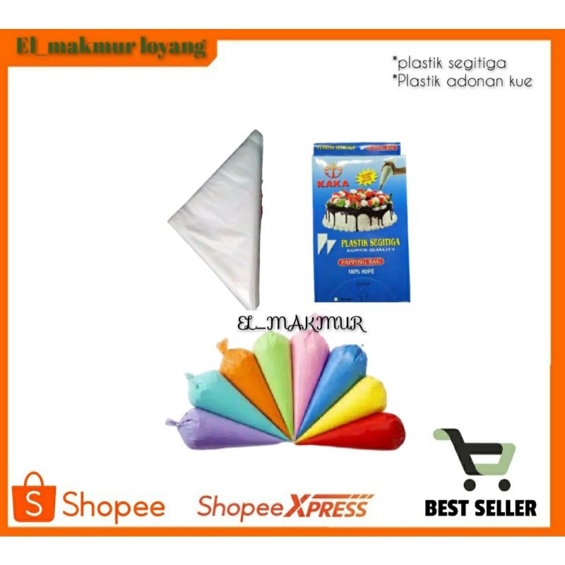 20 pcs plastik segitiga, plastik segitiga kue