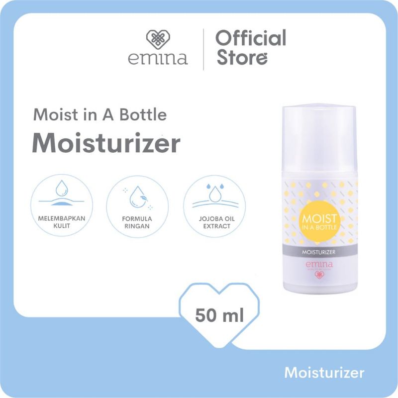 Emina Moist In a Bottle 50 ml - Pelembab Wajah