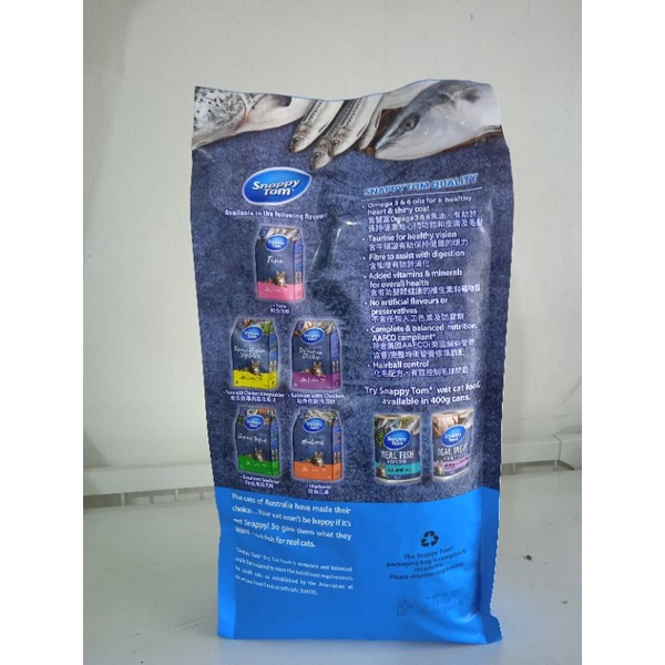 Snappy tom ocean fish makanan kucing fraspack 1,5kg